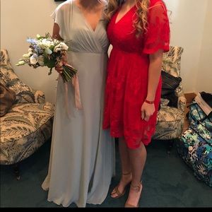 Jenny Yoo light green/light blue  bridesmaid dress